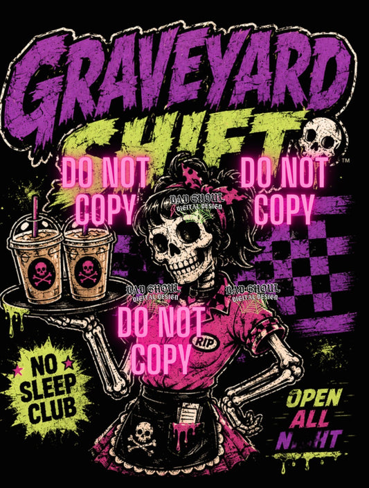 Graveyard Shift| PNG DOWNLOAD| Black Fabric