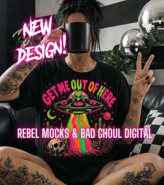 Get Me Out Of Here| Black Fabric |PNG DOWNLOAD