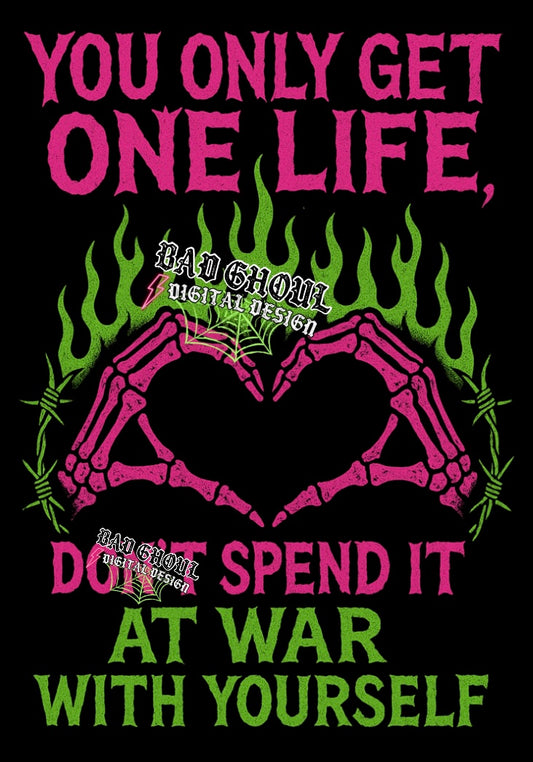 One Life PNG Download black fabric only