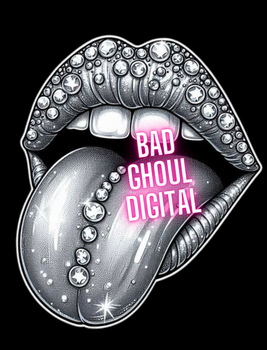 Faux bling tongue PNG Download