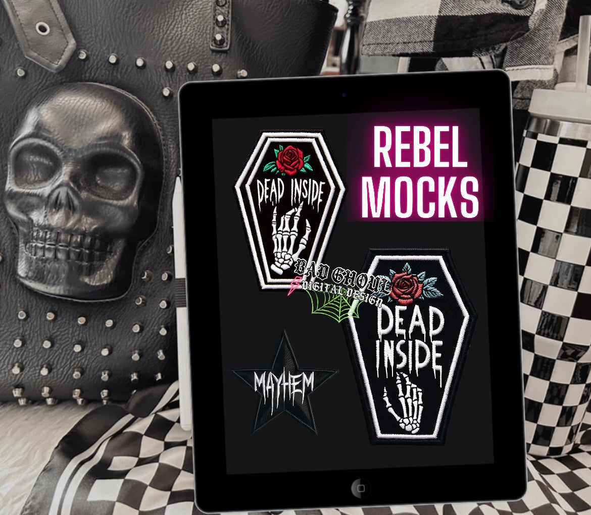 Faux embroidered patch bundle PNG Download