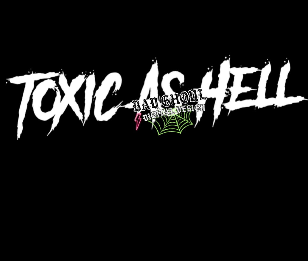 Toxic PNG Download Black and White