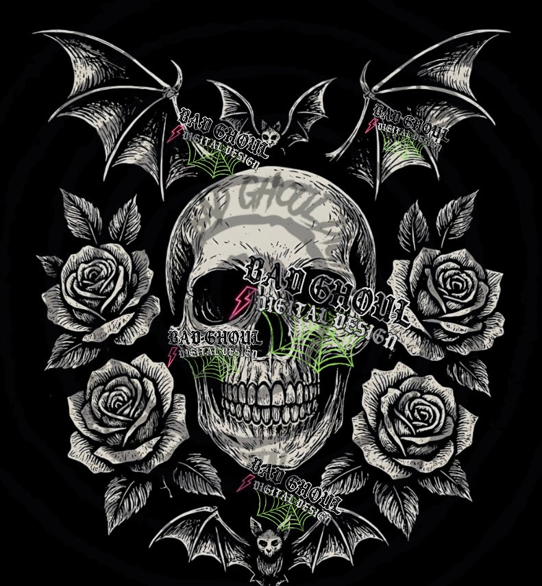 Skelly Bat PNG DOWNLOAD Black Fab Only