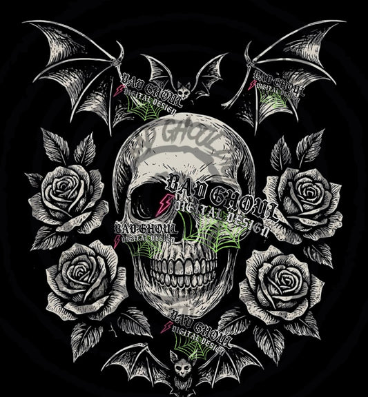 Skelly Bat PNG DOWNLOAD Black Fab Only