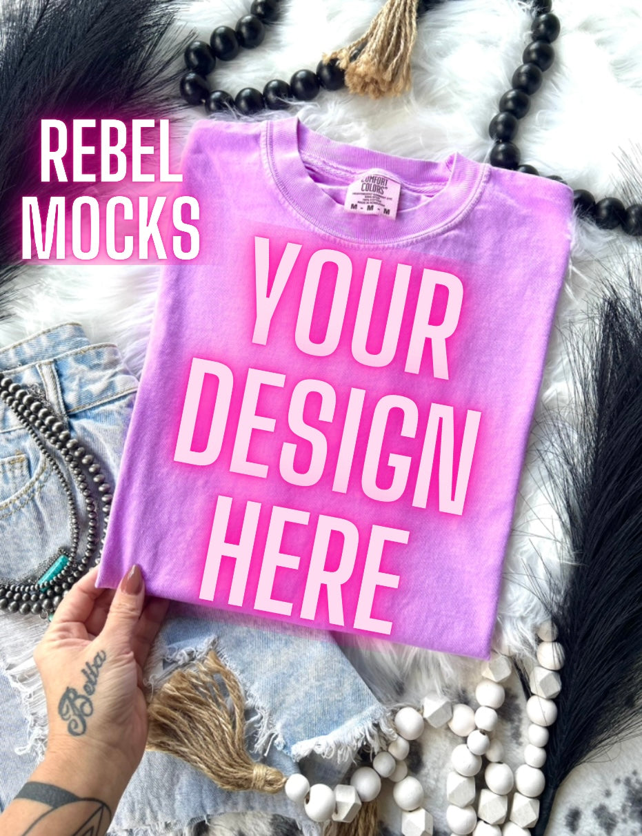 VIBIN CC Neon Violet Flat Lay Mock UP