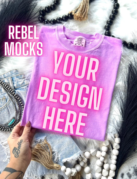 VIBIN CC Neon Violet Flat Lay Mock UP