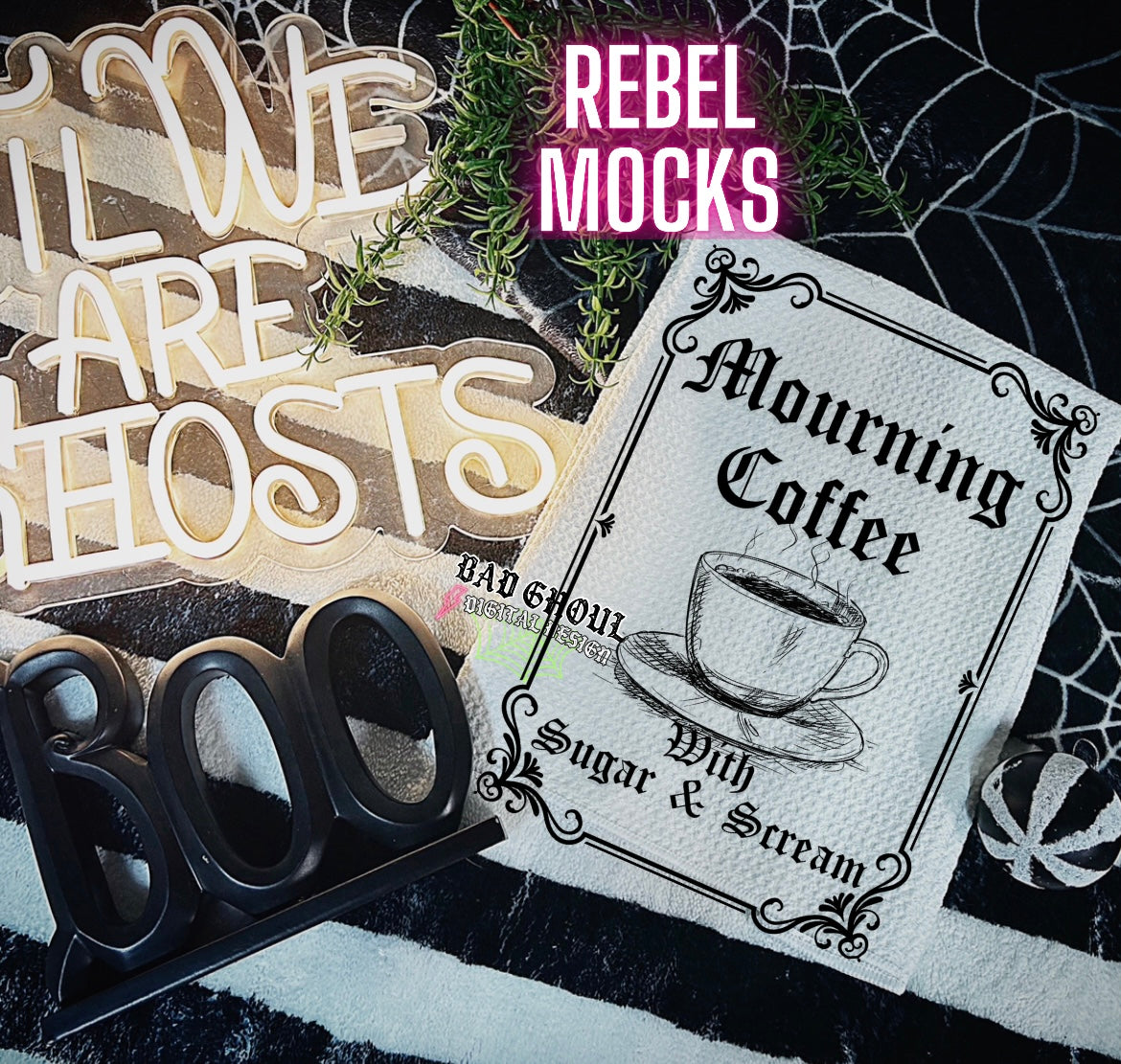 Mourning Coffee PNG download – Rebel Mocks & Badghoul Digital