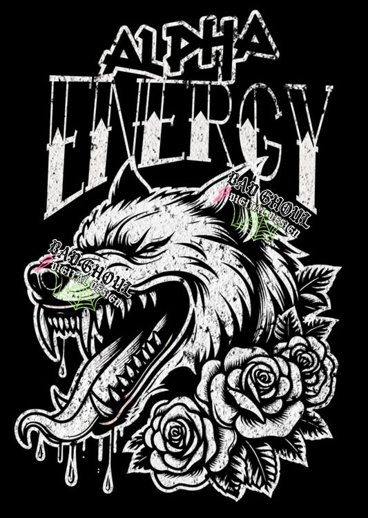 Alpha Energy PNG download black fabric only