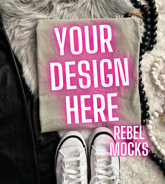 Comfort Colors Sandstone Flat Lay Mock UP