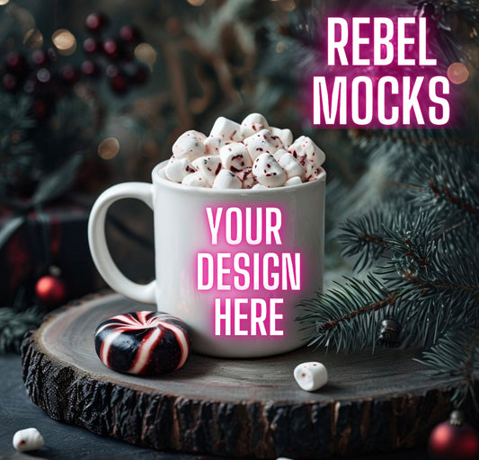 Spooky Christmas Mug Mock Up TRENDING