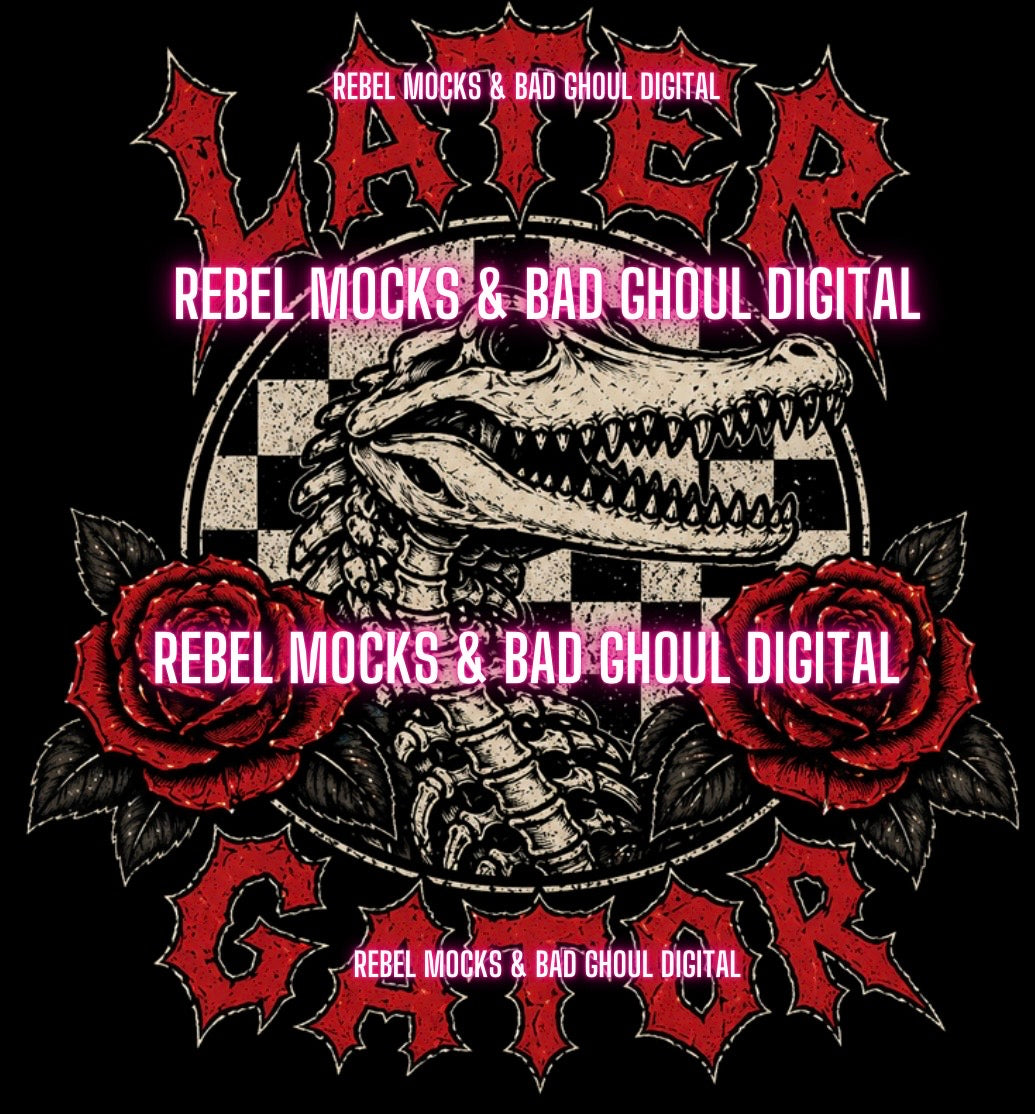 Later Gator| Black Fabric Ultra Grunge |PNG DOWNLOAD