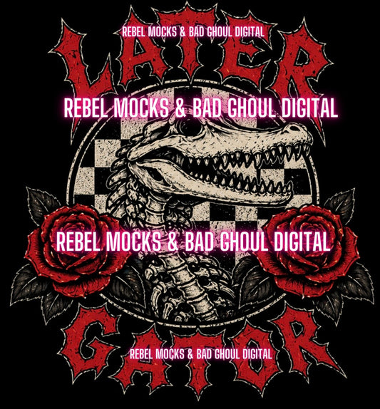 Later Gator| Black Fabric Ultra Grunge |PNG DOWNLOAD