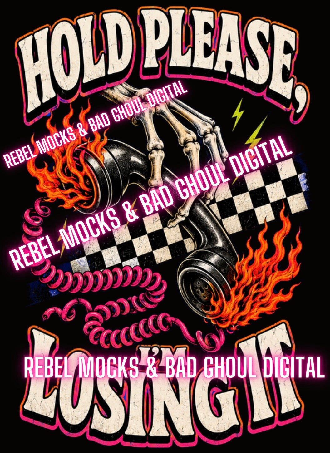 Hold Please| PNG DOWNLOAD BLACK FAB ONLY