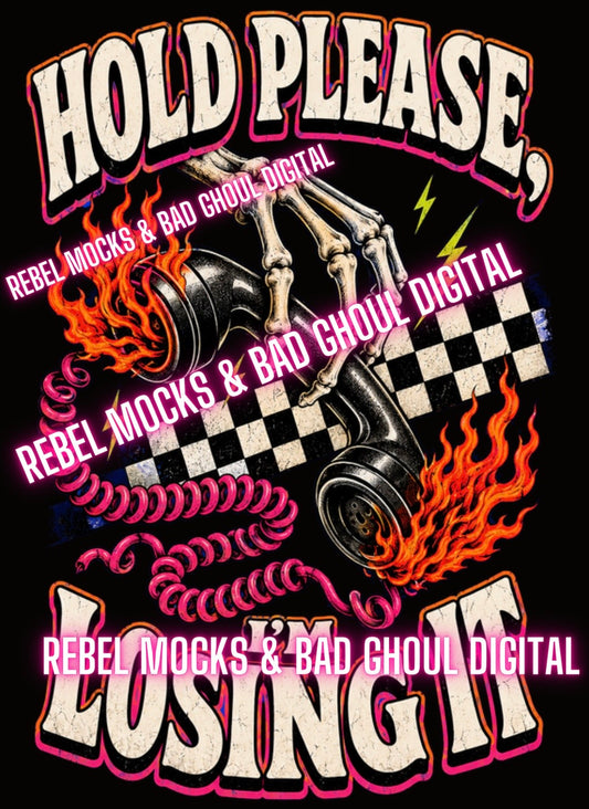 Hold Please| PNG DOWNLOAD BLACK FAB ONLY