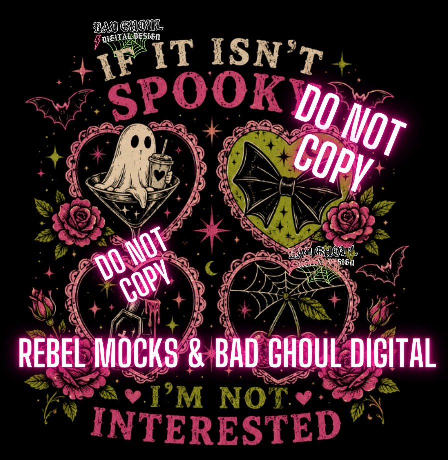 If it isn’t spooky| PNG DOWNLOAD | Black Fabric Only