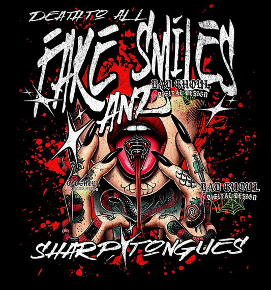 Exclusive Death To Fake Smiles And Sharp Tongues PNG Download