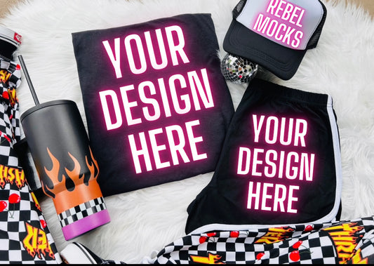 Alt Black Tee Trending Alternative Flat Lay Mockup