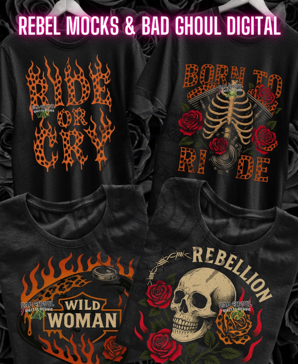 Biker Babe PNG DOWNLOAD Black Fab Only