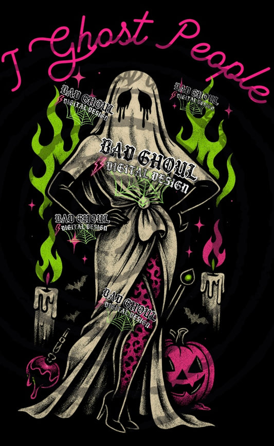 I Ghost People Black Fabric PNG DOWNLOAD