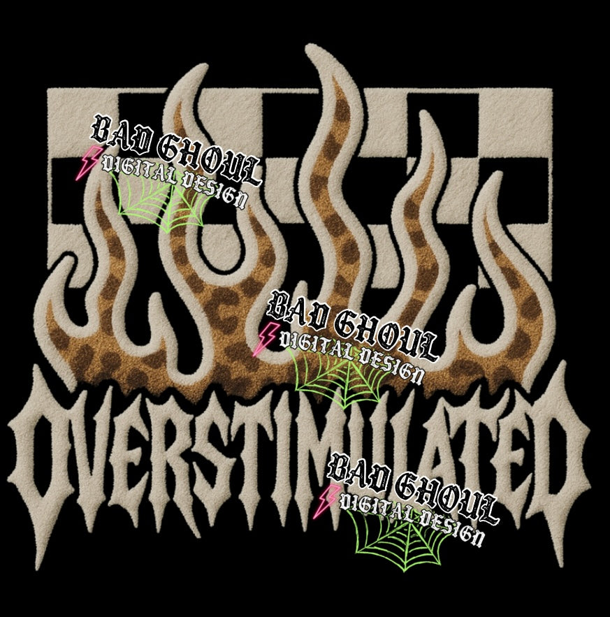 Faux puff Overstimulated PNG DOWNLOAD Black Fabric Only