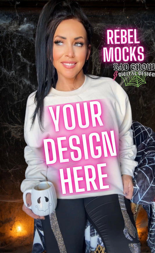 Sand Crew Neck Trendy Model Mock