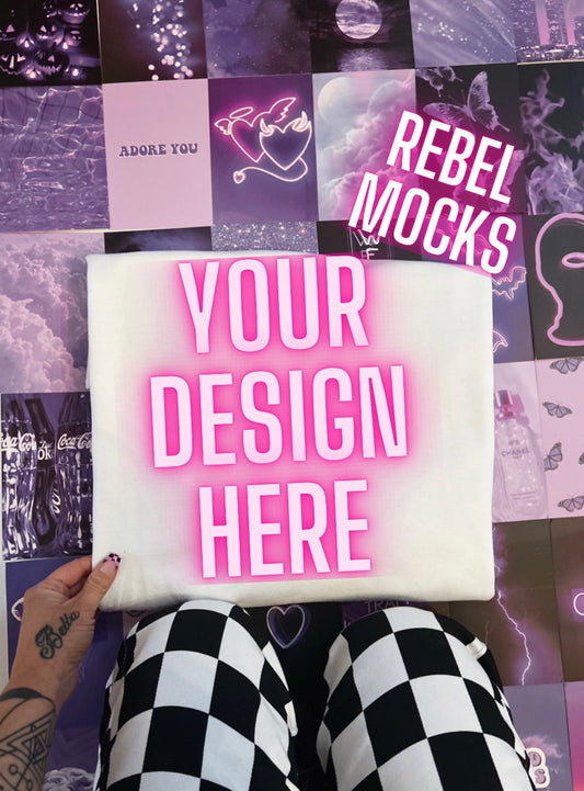 Edgy Aesthetic White Flat Lay Trendy Mock Up