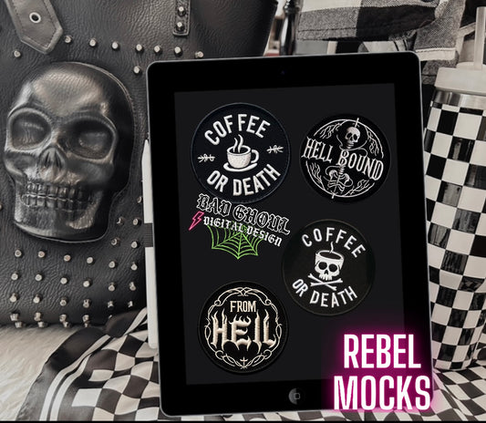 Faux embroidered patch bundle PNG Download