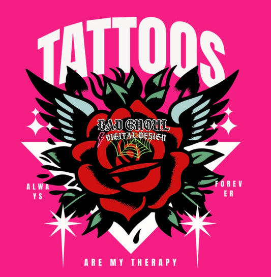 Tattoos are My Therapy PNG Download