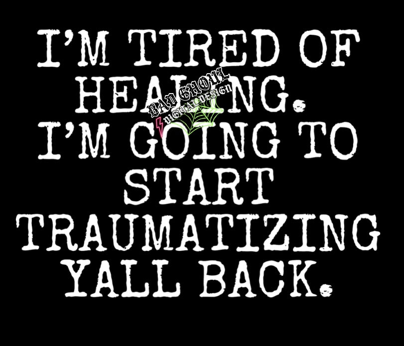 Tired Of Healing PNG Download black and white