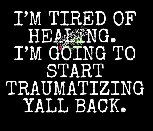 Tired Of Healing PNG Download black and white