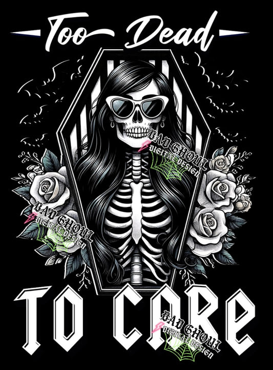 Too Dead To Care PNG Download