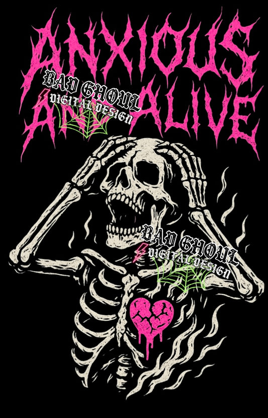 Anxious & Alive PNG DOWNLOAD Black Fab Only