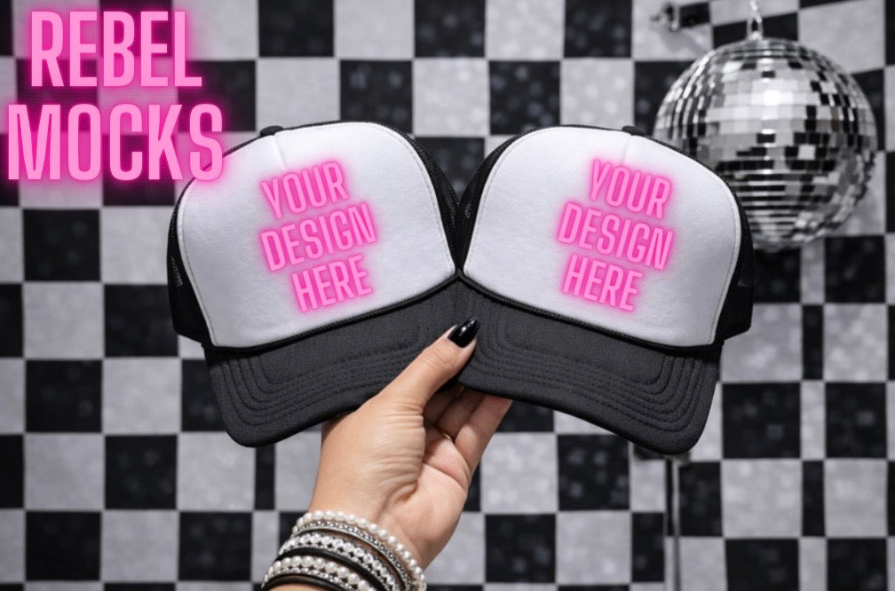 Trucker Hat| Edgy Alternative Mock Up