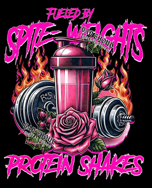 Fueled By Spite Weights Protein Shakes PNG Download