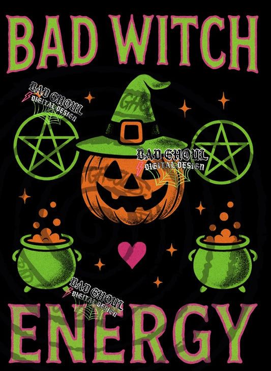 Bad Witch Energy PNG DOWNLOAD Black Fab Only