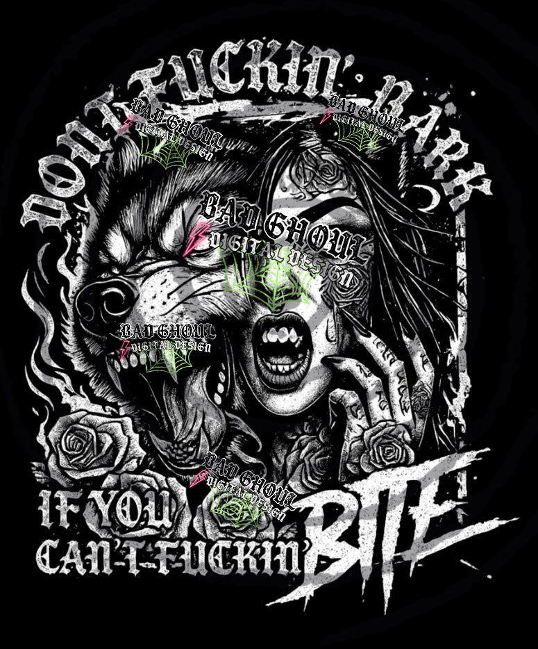 Dont fuckin bark Black Fab PNG DOWNLOAD