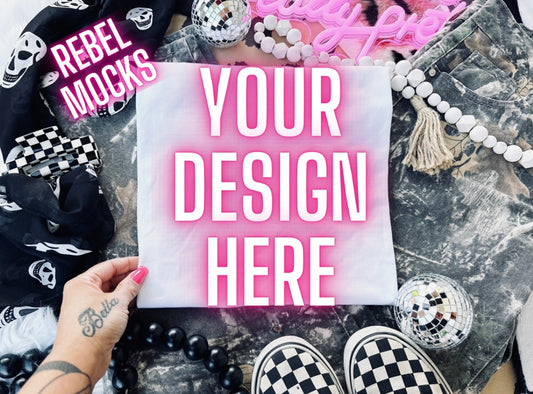 White Flat Lay Trending Mock Up Flat Lay