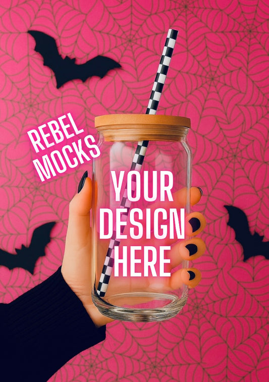 Glass Cup Goth Edgy Alternative Mock  Up