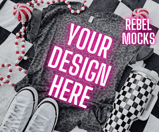 Black Leopard LAT Holiday Flat Lay Mock Up