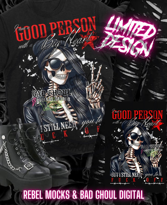 Limited Good Person PNG DOWNLOAD black fab