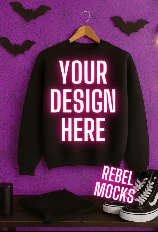 Black Sweatshirt Goth Edgy Alternative Mock  Up