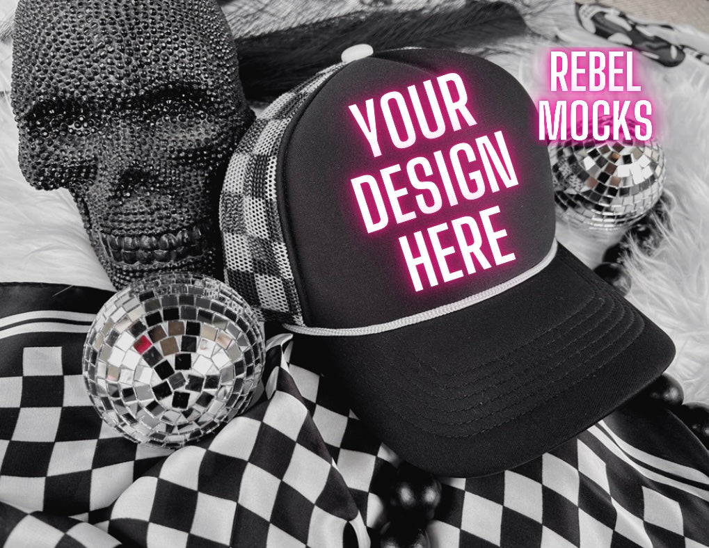 34 Trucker Hat BUNDLE Flat Lay Trending Mock Up