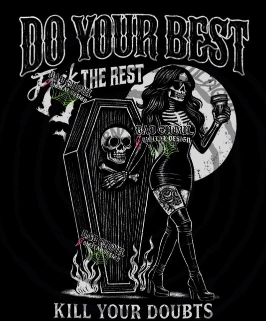 Do Your Best PNG DOWNLOAD black fabric only
