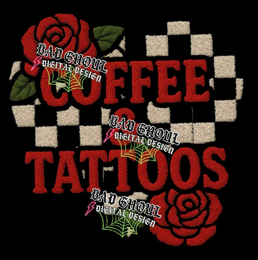 Faux Puff Coffee & Tattoos PNG DOWNLOAD
