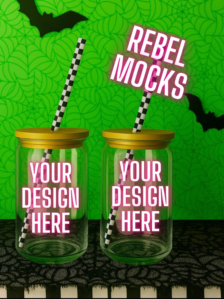 Glass Cup Goth Edgy Alternative Mock  Up