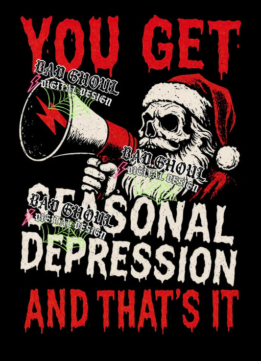 Seasonal Depression PNG DOWNLOAD Black Fabric Only