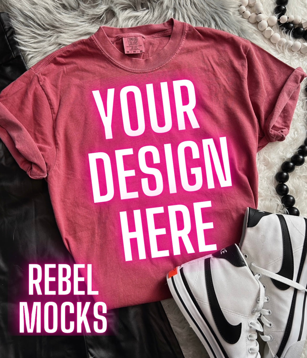 Comfort Colors Brick Flat Lay Mock UP