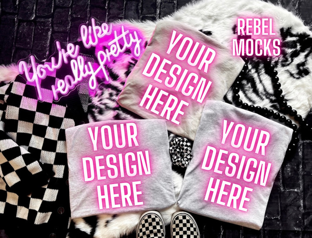 Ash and Sand Flat Lay Collage Mock Up Trendy Edgy Vibes