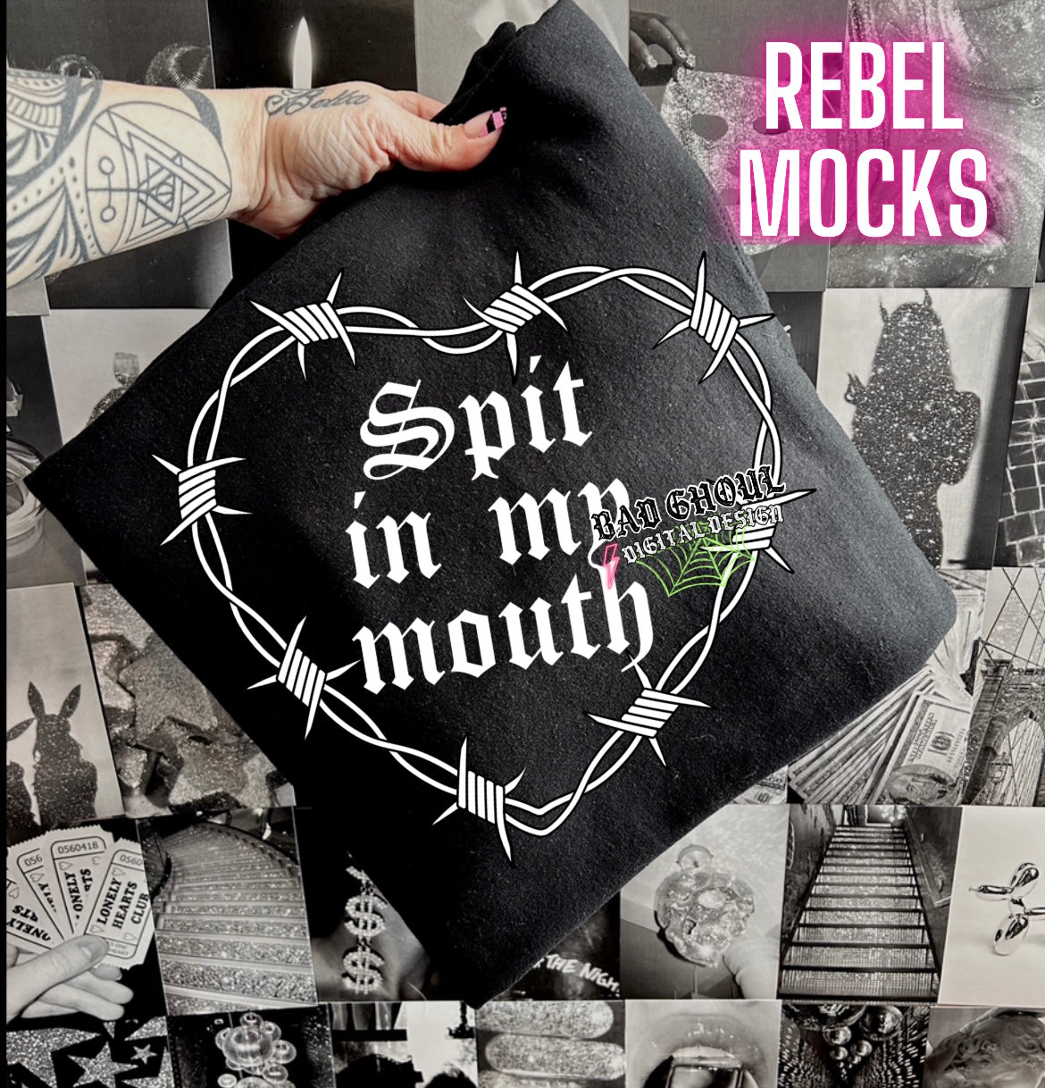 Spit In My Mouth PNG Download – Rebel Mocks & Badghoul Digital