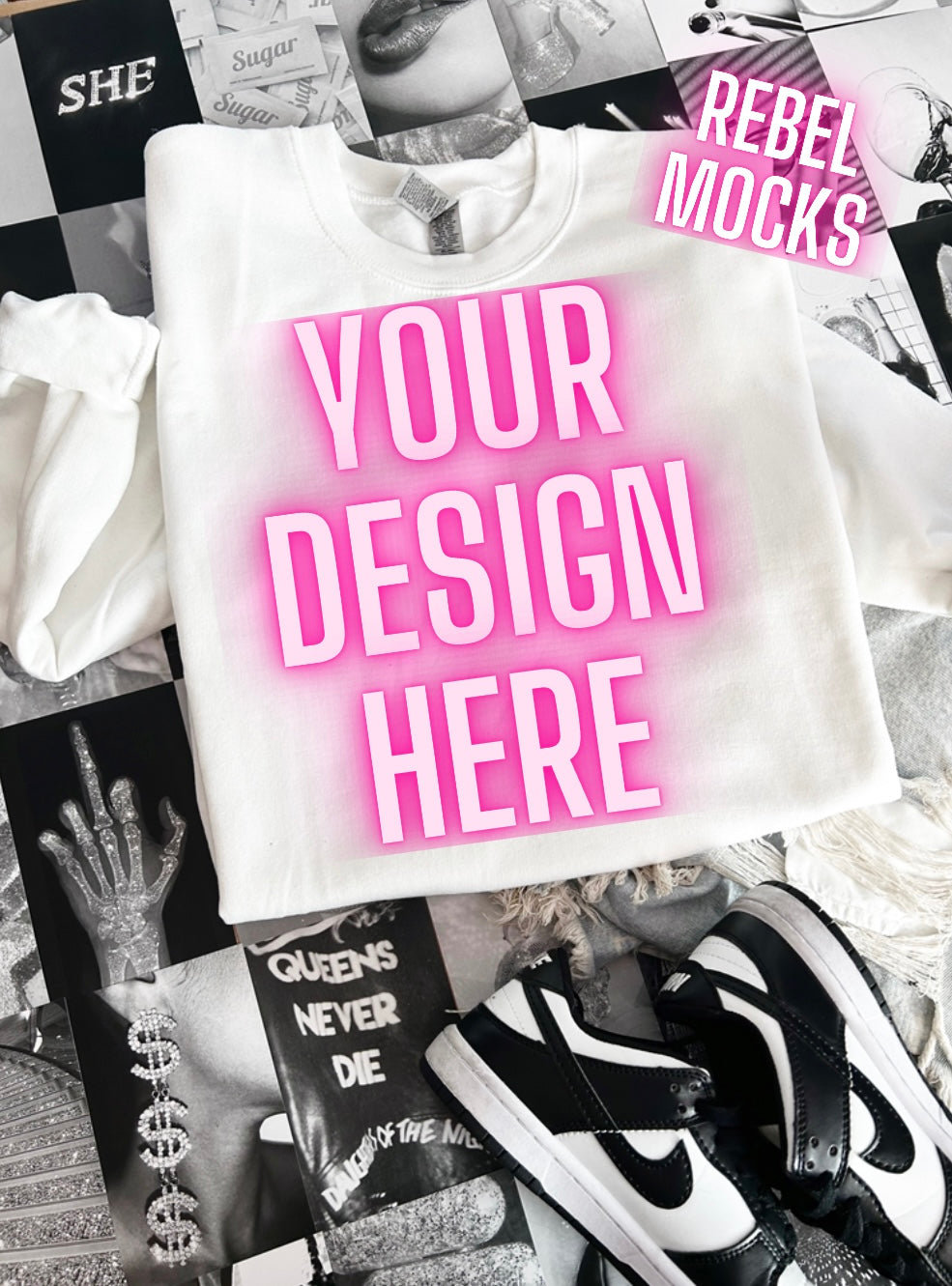 BUNDLE HAWT Vibes Sweatshirt Flat Lay Mock UP